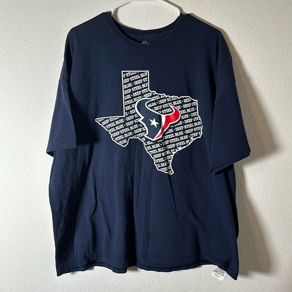 Majestic Texans Deep Steel Blue Texas Shirt Size XXL
